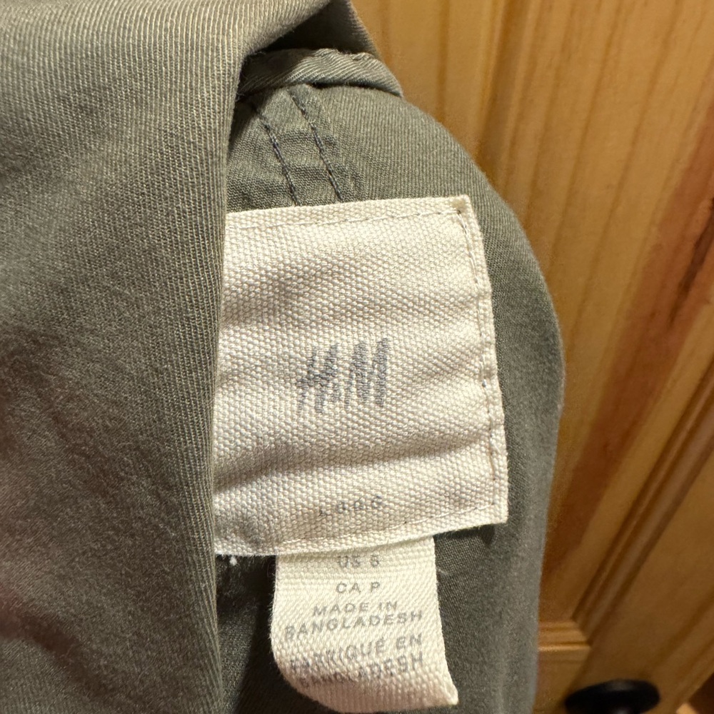 H&M Olive Green Military Shirt Jacket - Picture 3 of 3